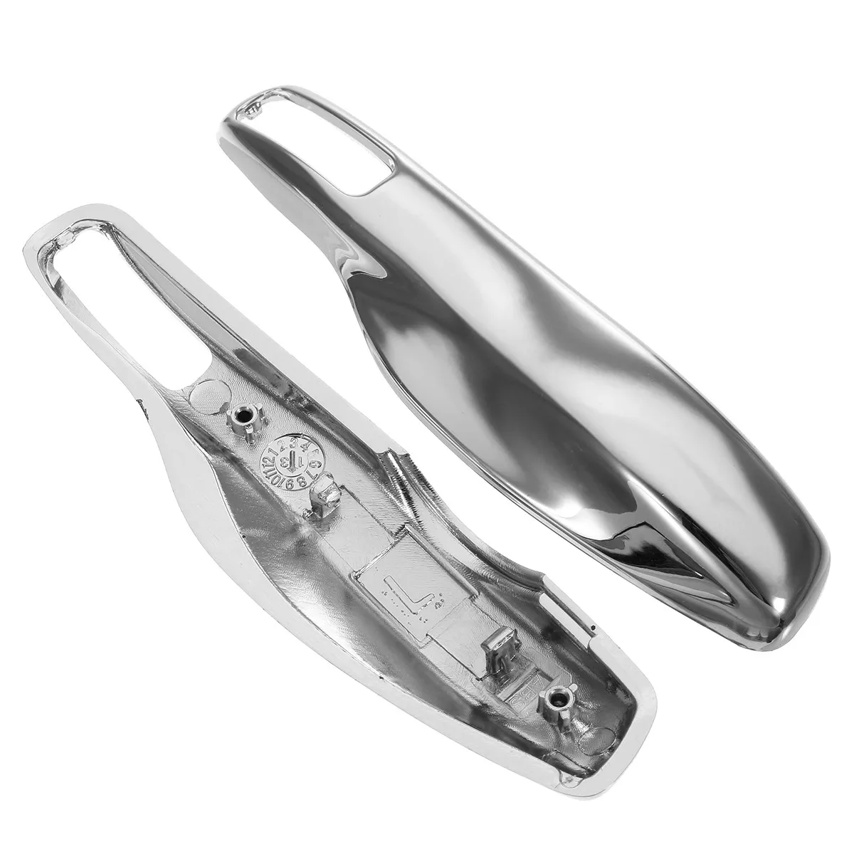 Пара чехол для автомобильного ключа корпус из углеродного волокна Хромированный