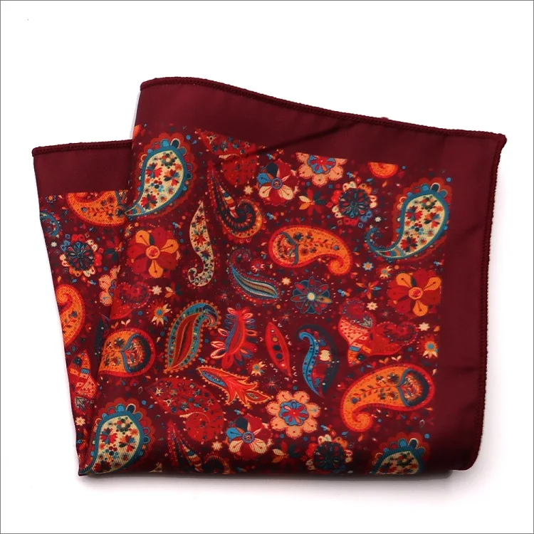 MPK-001pocket square Портной Смит дизайнер Карманный квадратный из микрофибры с принтом Пейсли клетчатый Модный платок в горошек Пейсли Цветочный стиль носовой платок - Цвет: MPK-001pocket square