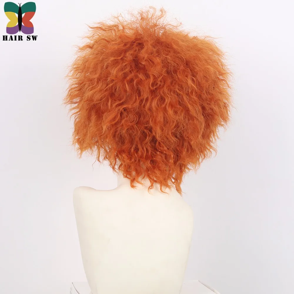 Волосы SW Короткие кудрявые Пушистые синтетические Косплей Сумасшедший Хэттер