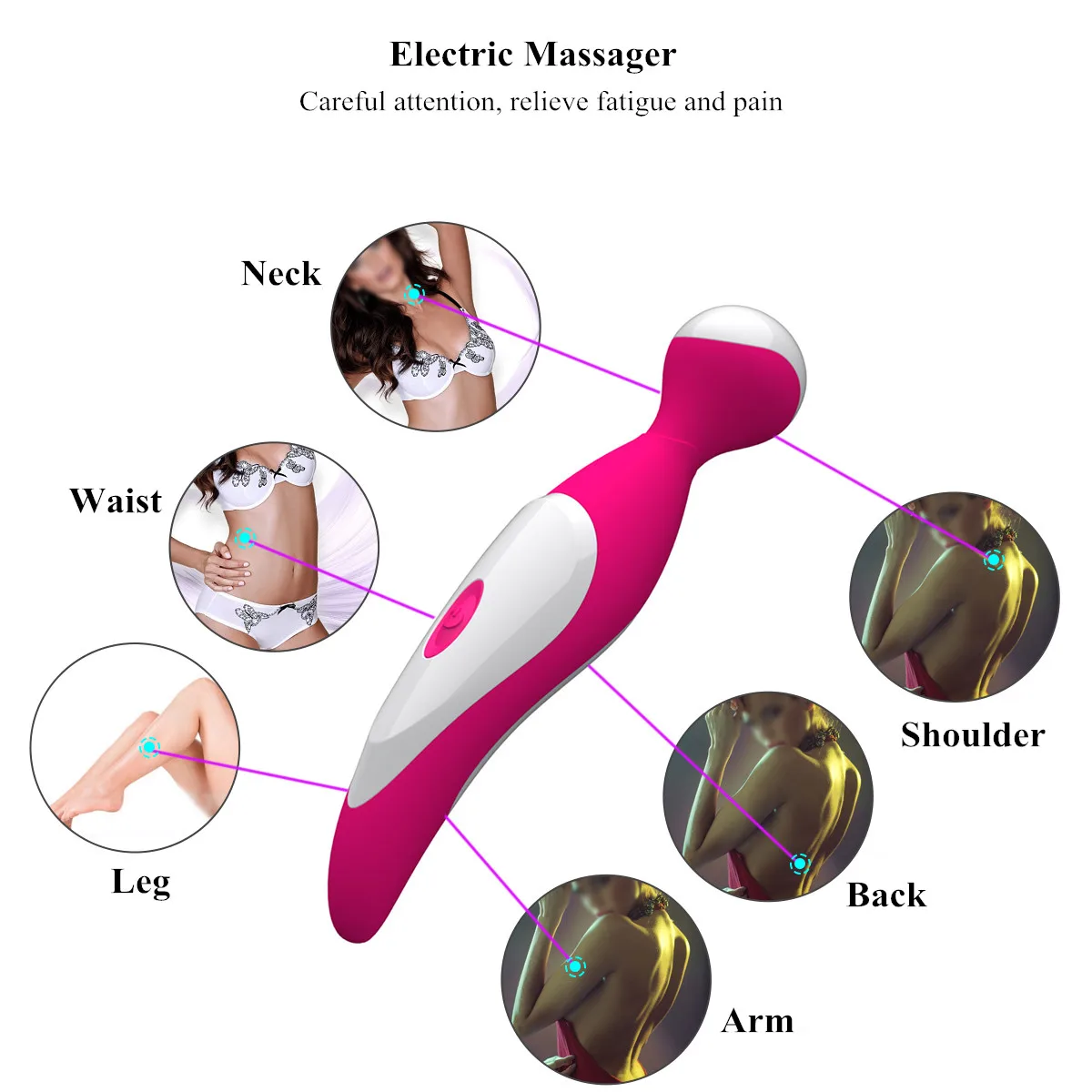 Мощная Беспроводная волшебная палочка 7 скоростей AV вибратор Стимулятор клитора