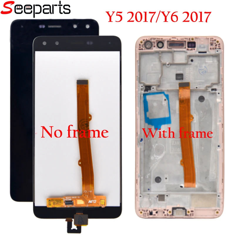 Для Huawei Nova Young 4G LTE / Y6 2017 Y5 ЖК дисплей + сенсорный экран дигитайзер Рамка в сборе