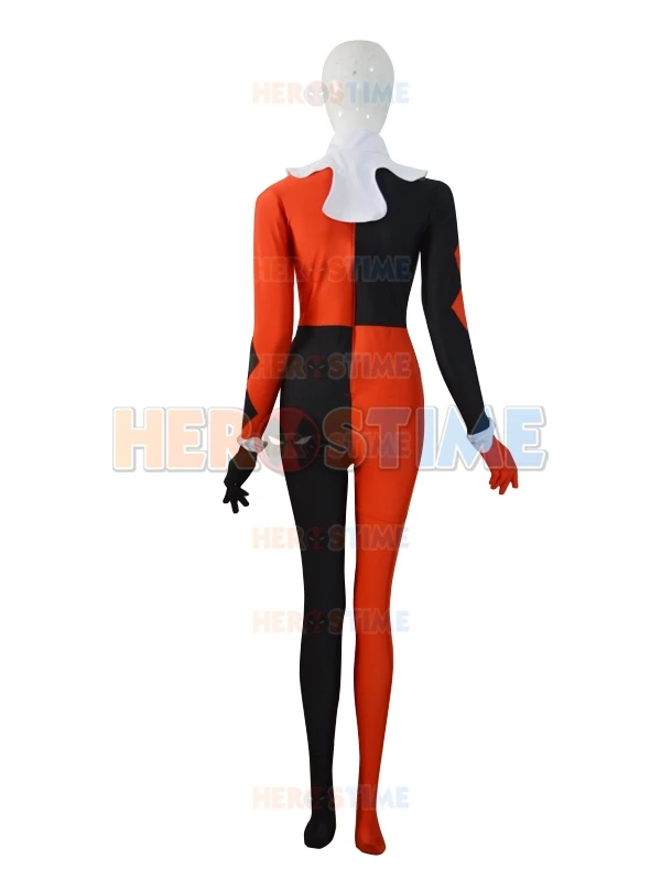 Супер злодейка Харли Квинн зентай костюм женский спандекс Куинн супергерой