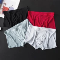 2019 summermen boxers seamless ice cool boxers underwear boxer spandex 3d crotch nylon stripe underwear shorts m 3xl 3pcslot