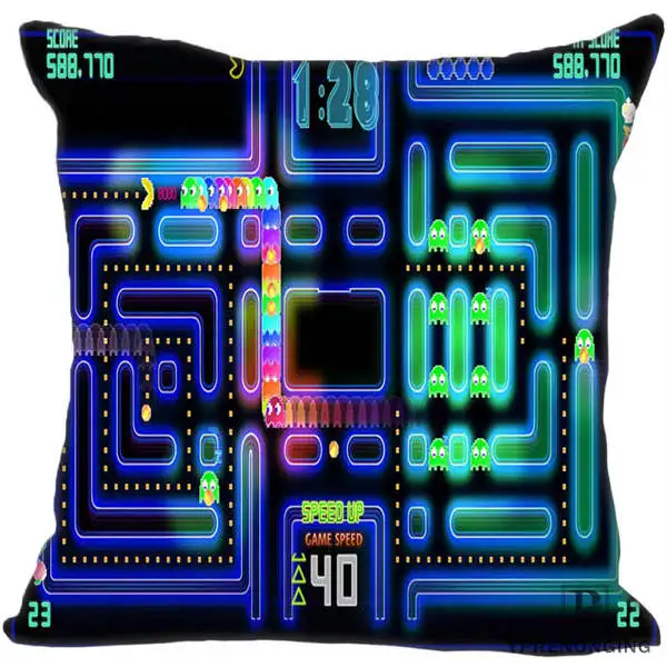 Декоративная Наволочка на заказ Pacman Championship квадратная Наволочка на молнии лучший подарок 35X35,40x40,45x45 см(одна сторона) 180516-04 - Цвет: Square Pillowcases