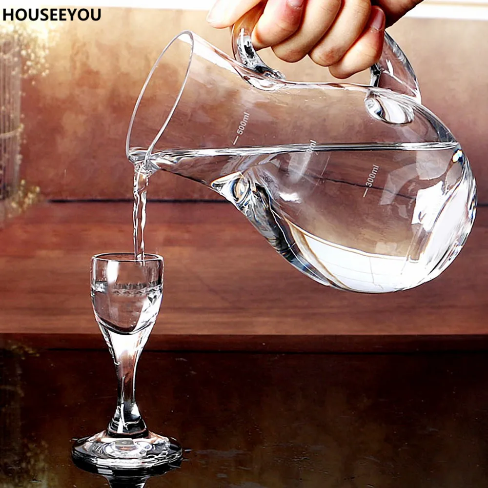 Стеклянный измерительный кувшин разных размеров графин для вина посуда бара