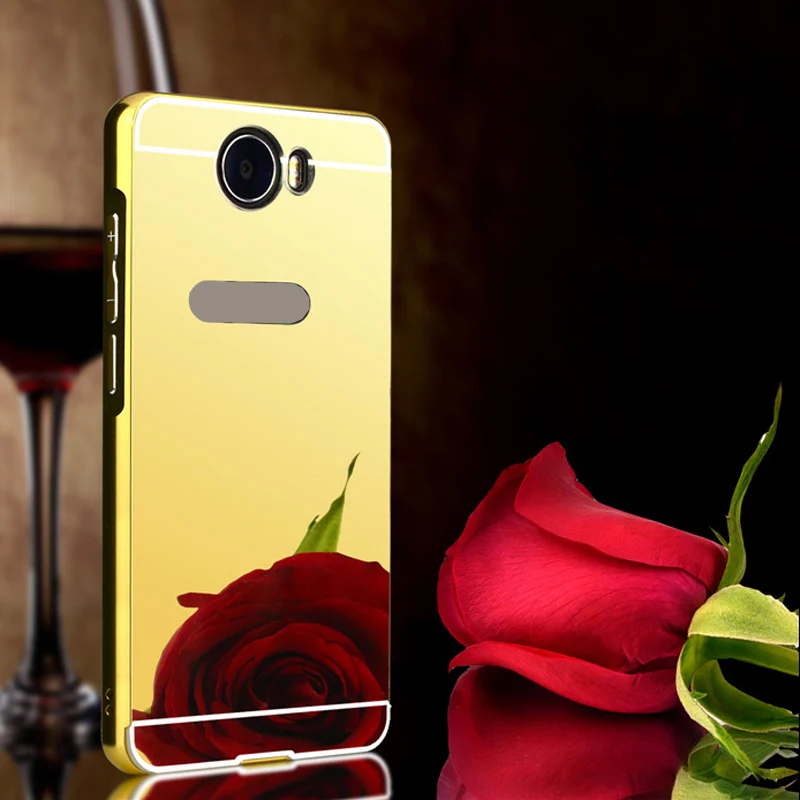 Для Huawei Y5 II Алюминий металлический корпус зеркала ультра тонкий жесткий защитный