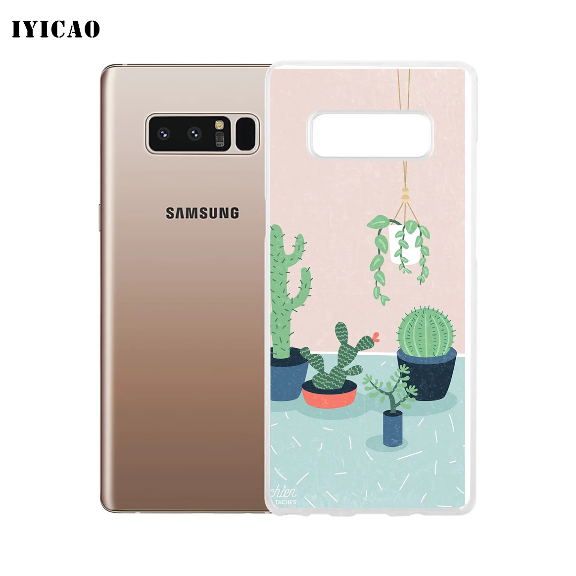 IYICAO милый кактус Мягкий силиконовый чехол для телефона samsung A5 A6 плюс A7 A8 A9 J3 J5 J7 Note 8