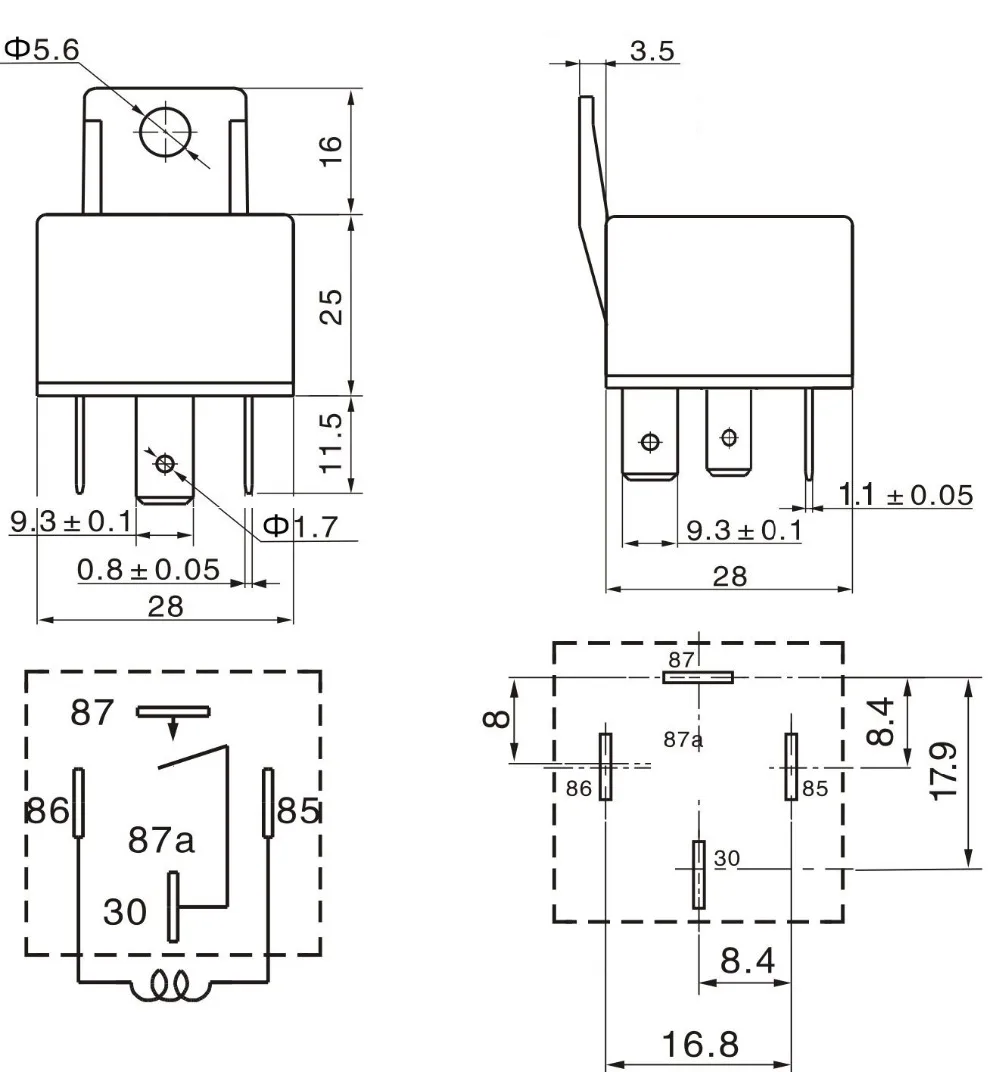 4 контактное автомобильное реле 12 В 40 А с Bosch Style S 5 шт. в упаковке|auto relay|relay harnessrelay 12v