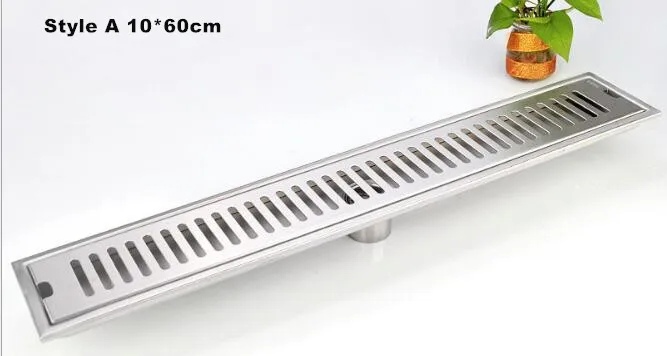 Розовый 10x40 см большая современная латунная решетка Форма Ванная комната пол отходов Решетка душ Слив ванная комната санитарный сток пола 58089 - Цвет: Розовый