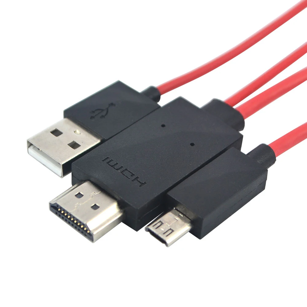 Kebidu 2 м аудио адаптер HDTV 5Pin 11pin 1080P Full HD Micro USB к HDMI совместимый кабель для Samsung Galaxy S2 S3