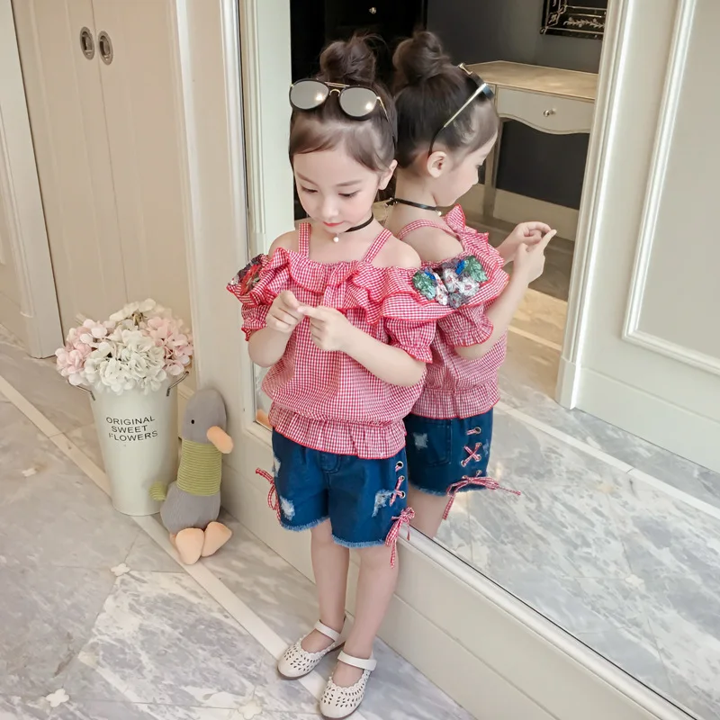 VIMIKID/ летняя одежда, Корейская версия, лямки, подтяжки, куртки, шорты, джинсы и костюмы