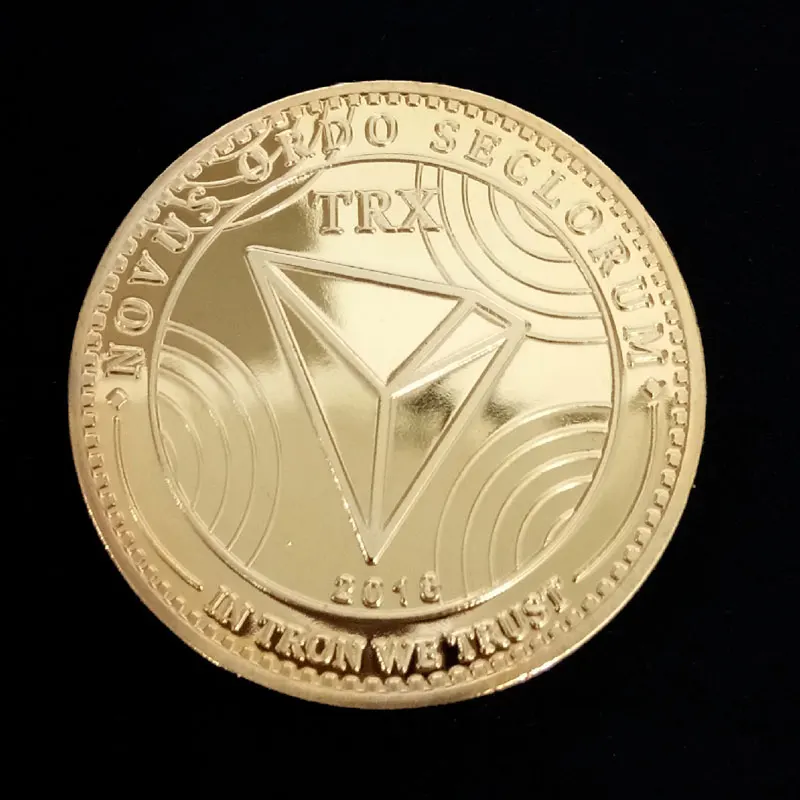 Новый TRX волновое поле Tron Виртуальная цифровая невалютная памятная монета