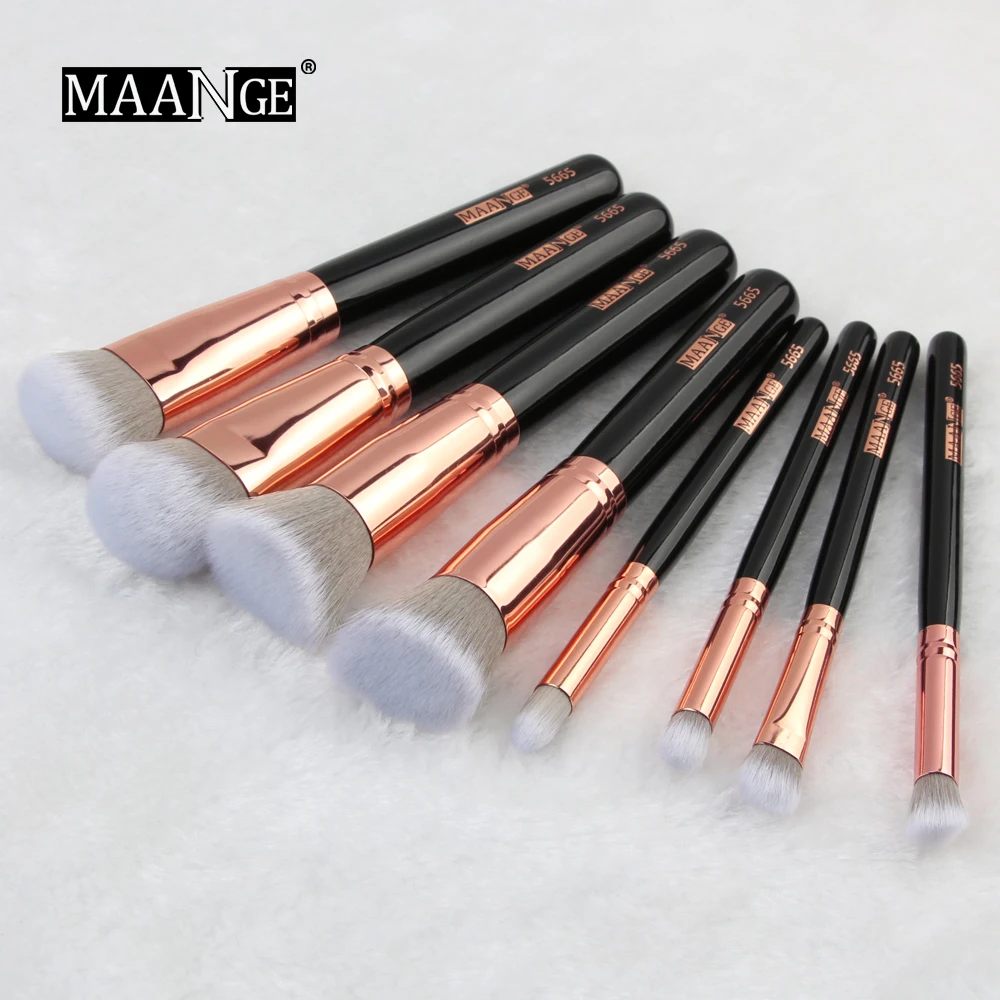 MAANGE Pro 6/8/10 шт./партия кисти для макияжа мягкие синтетические волосы деревянная ручка основа Пудра Тени для век Красота Макияж инструменты Новинка