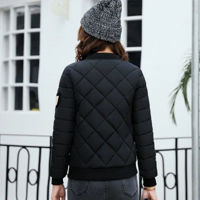 2017 Осень Зима Новая бейсбольная хлопковая стеганая куртка модная короткая