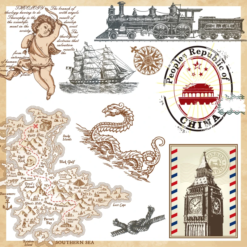 Clear Stamp London Postcard Airmail Stamps Craft Transparent Silicone For DIY Scrapbooking Decor Tools Card Making | Канцтовары для