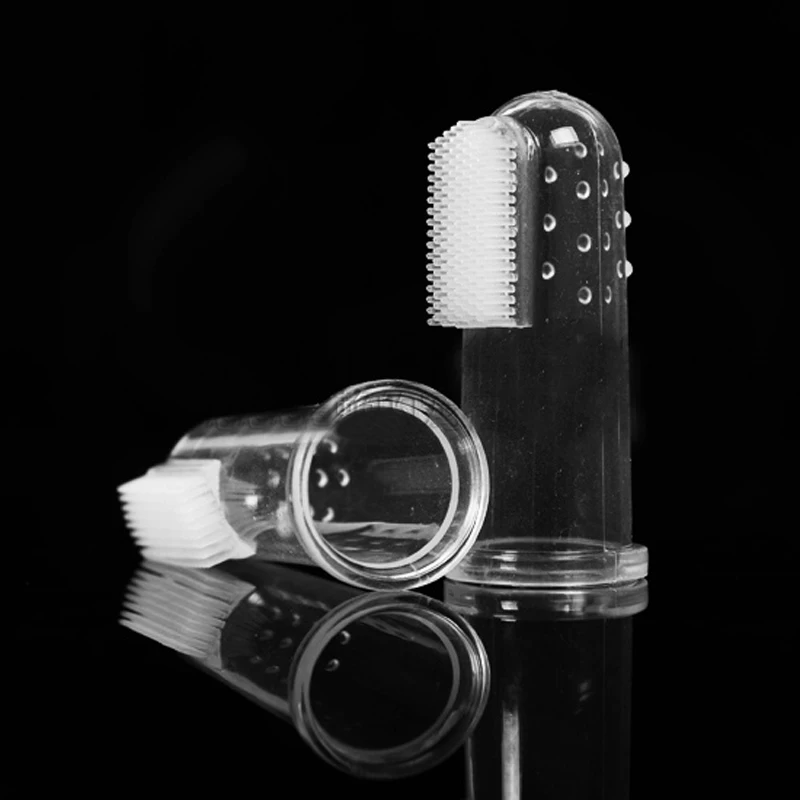 Soft Silica Gel Cat Dog Finger Toothbrush For All Sizes Dogs Pit bull Addition To Bad Breath Teeth Gums Tartar Cleaning Brush | Дом и сад
