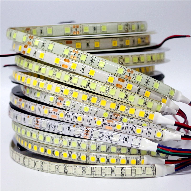 Гибкая СВЕТОДИОДНАЯ лента SMD 5050 5054 RGB 12 В 5 м 300 600 светодиодов для украшения дома