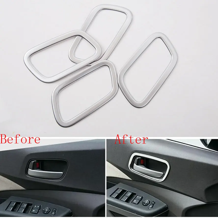 

4 шт. ABS Матовый Автомобиля Внутренний дверной ручки чаши обложка декор отделка рамы украшения для Хонда сrv CR-V 2012-2014 стайлинга автомобилей