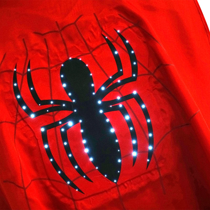 2017 Человек паук детская накидка дети светящиеся Костюмы для косплея Хэллоуин