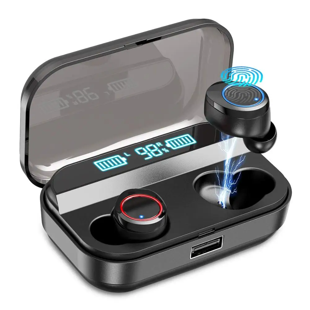 3000mAh беспроводные наушники Bluetooth 5 0 светодиодный дисплей батареи 90H время