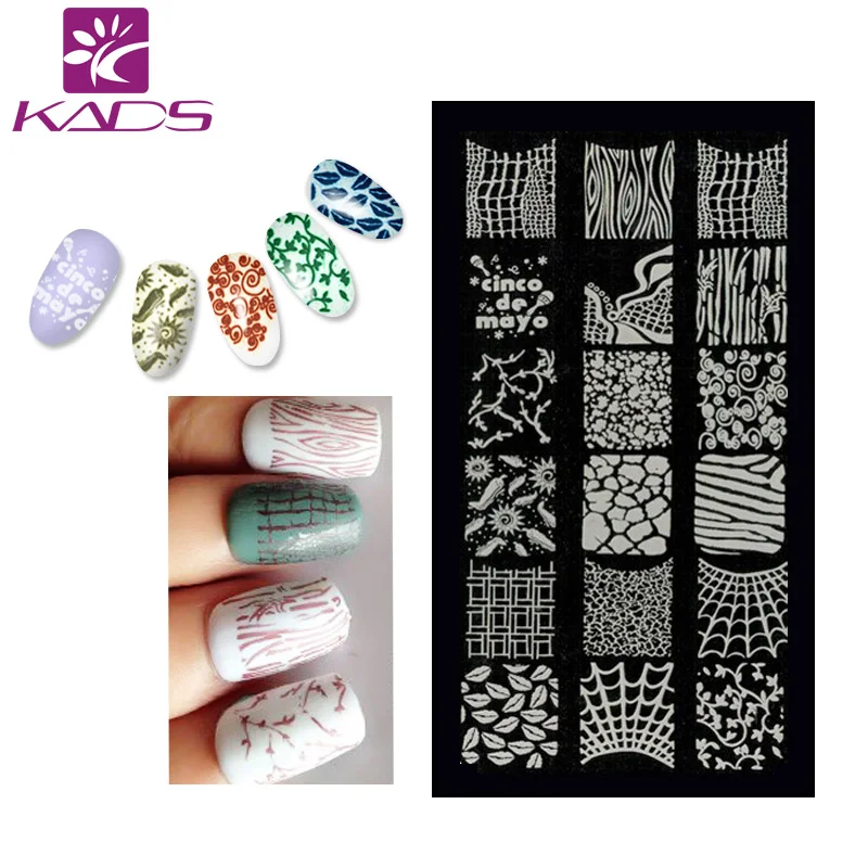 KADS CA20 Моды DIY Для Ногтей Красоты Nail Art Image Stamp Штамповка Плиты Штамп 3D Шаблоны