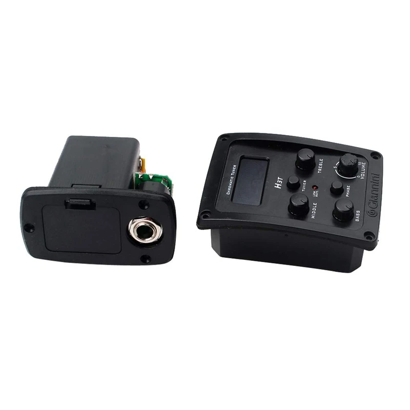 Acoustic Guitar 4-Band Eq Equalizer Preamp Piezo Pickup Tuner With Lcd Display | Спорт и развлечения