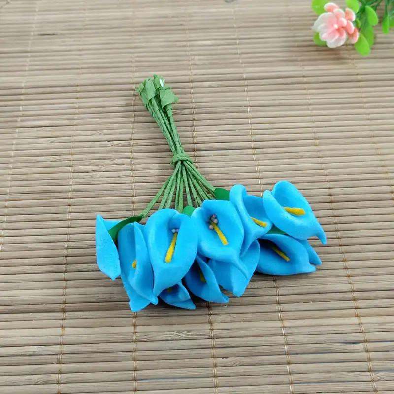 Envio gratuito DE 144 шт LOTE PE mini flores pequeno calla искусственная festa casamento casa decoracao | Дом и сад