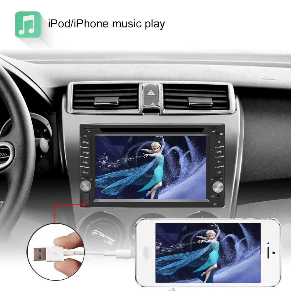 Авто 2din автомобиль Автомобильный приемник с dvd проигрывателем carplay Универсальный