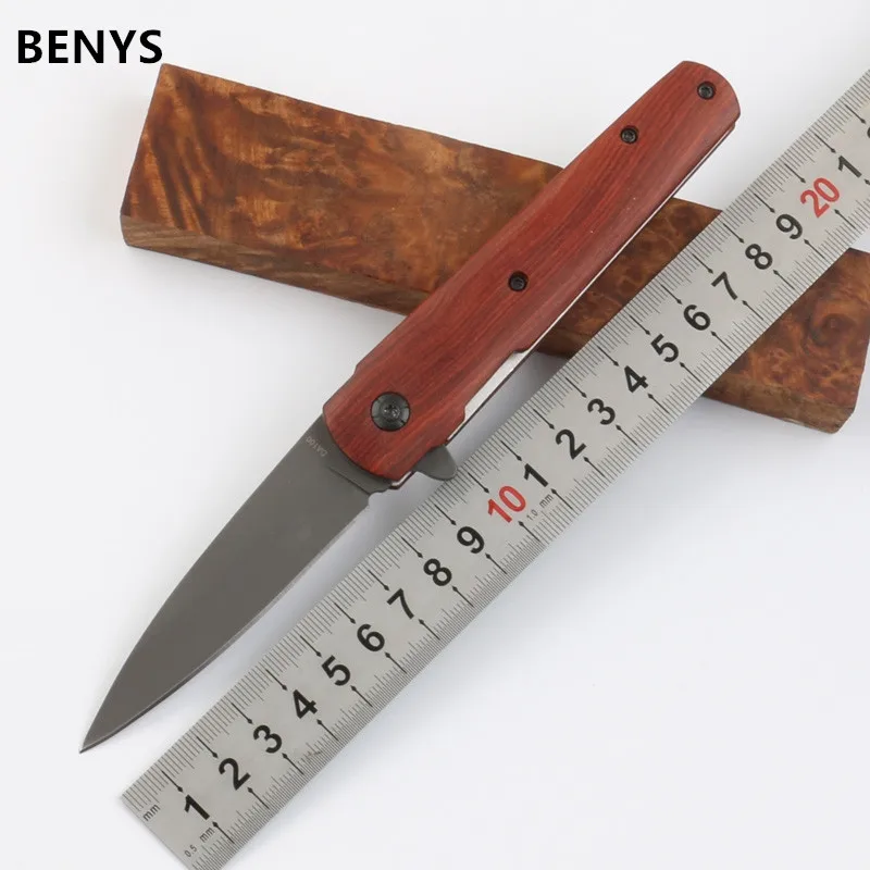 Складной нож DA100 BENYS из розового дерева с стальной ручкой 5Cr13Mov Лезвие охотничьи