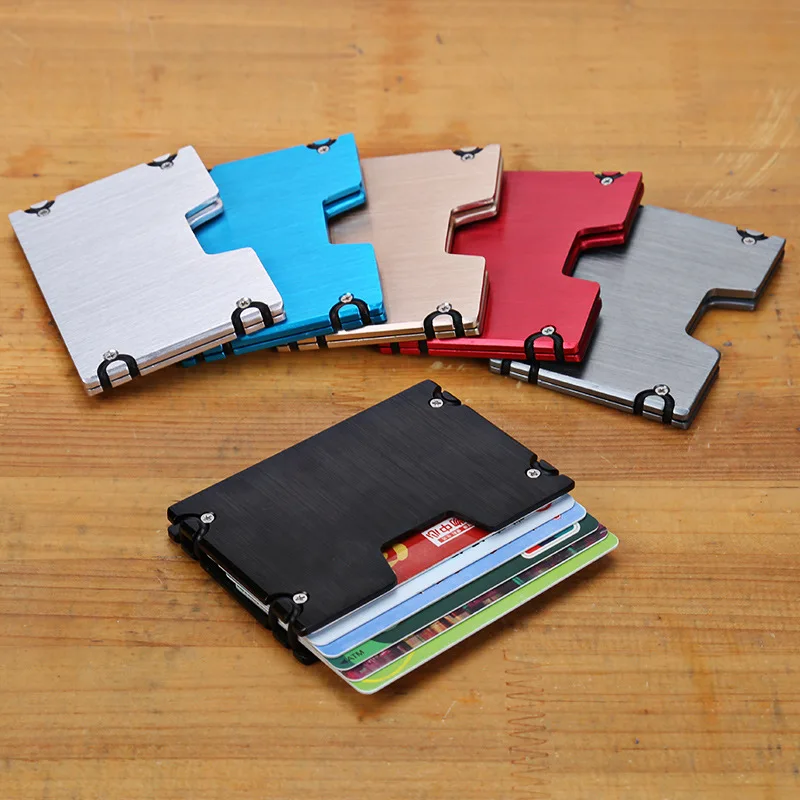 

Minimalist Aluminum Slim Wallet RFID BLOCKING Card Holder Front Pocket Ultralight Card Case Metal Fashion Travel Wallets