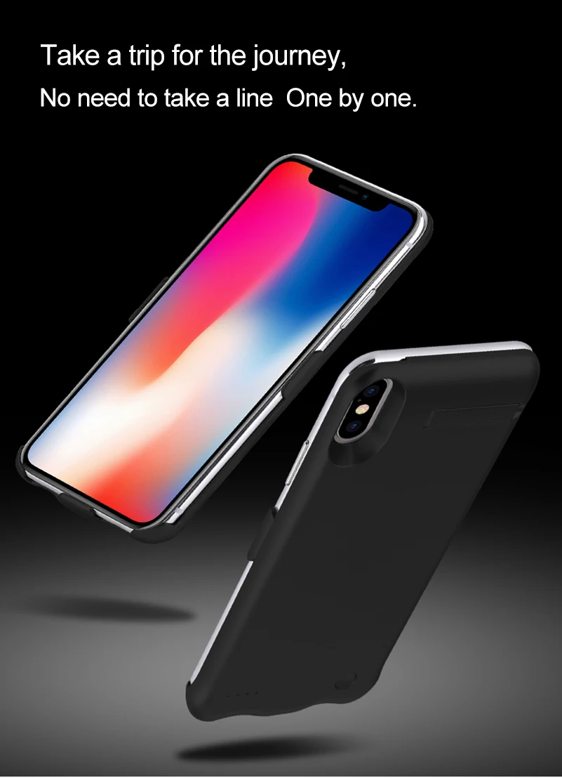 5200 мАч перезаряжаемый внешний аккумулятор чехол для iPhone X портативный держатель