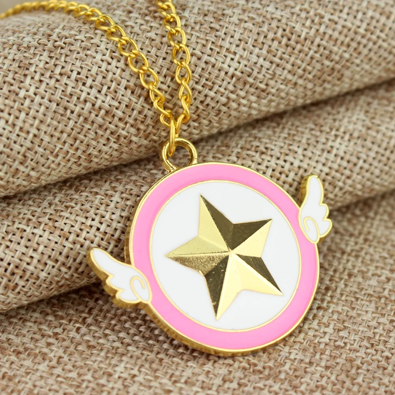 Sailor Moon Metal Necklaces &amp Pendants Anime Cartoon Sweet JEWELRY Star Angel Enamel Necklace Cosplay Accessory | Украшения и
