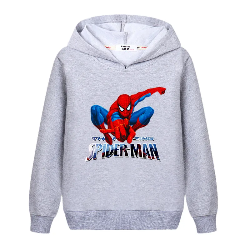 Мальчики Одежда Супергерои Marvel Spiderman Толстовка Футболка человек паук 100% хлопок