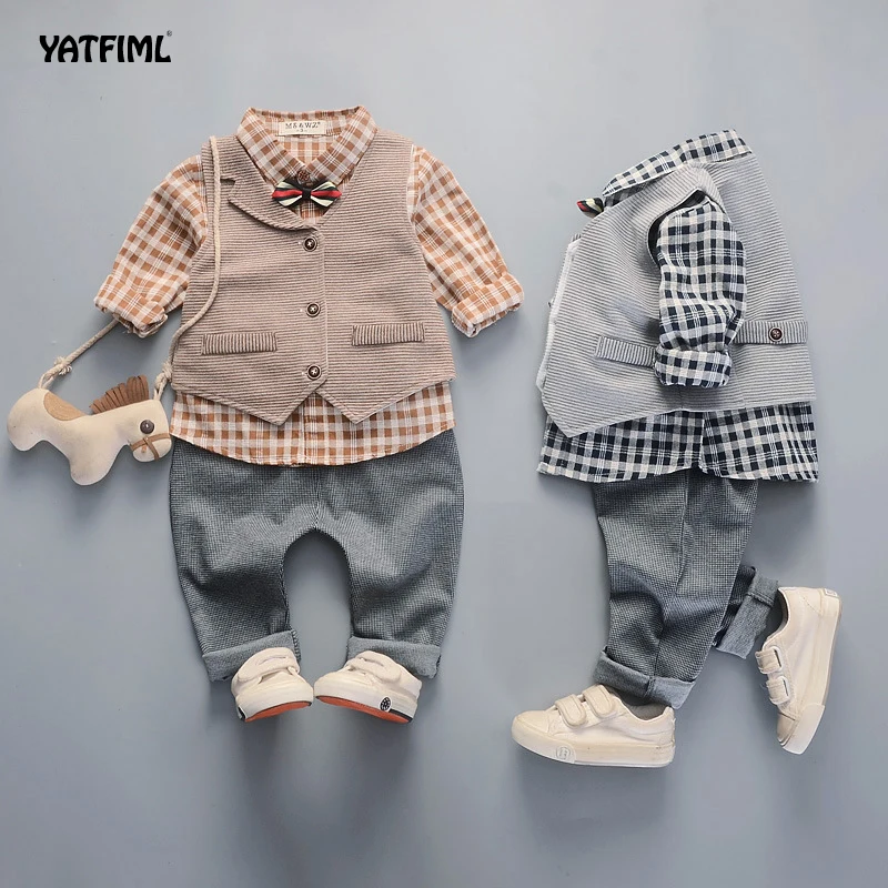 YATFIML/модные детские блейзеры для маленьких мальчиков; костюм для мальчиков на свадьбу, выпускной, торжественное платье в клетку; свадебные костюмы для мальчиков; подарок на день рождения