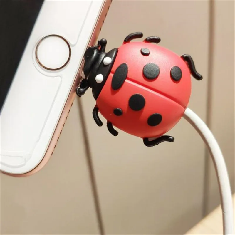 Телефон USB защитный кабель chompers шнур животное укус зарядное устройство держатель проводов Органайзер силиконовый чехол зарядное устройство