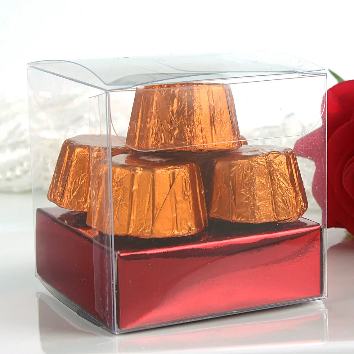 Прозрачная коробка с подставкой 10 шт./лот|box gift packaging|box cubebox |