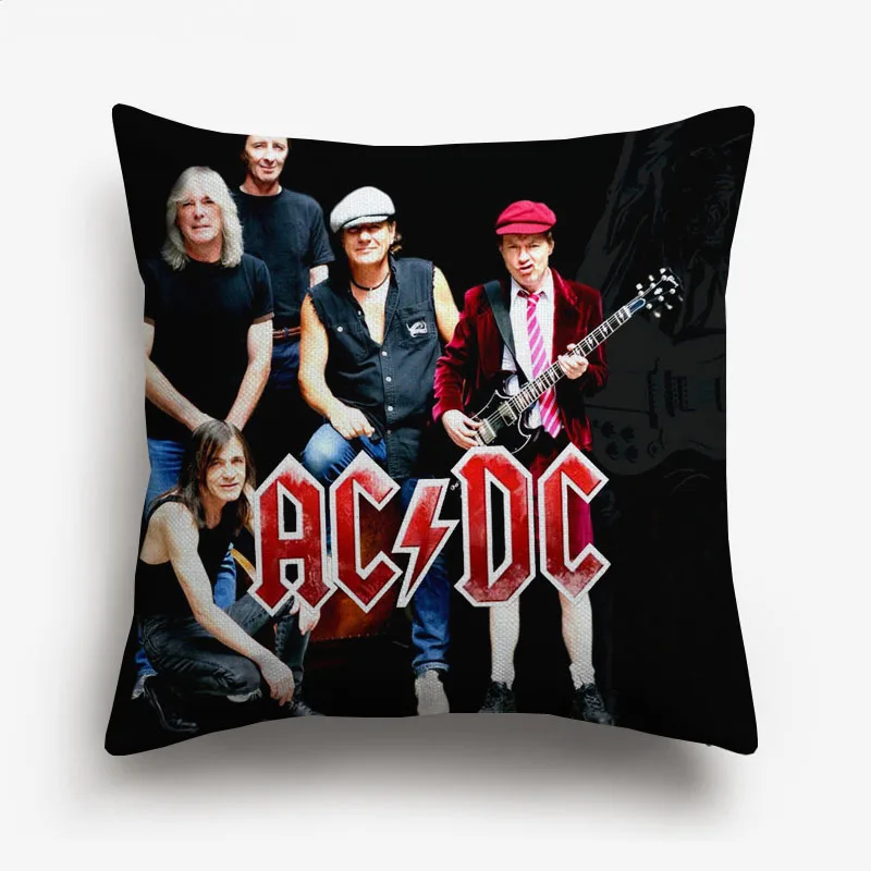 AC/DC Slipknot Чехлы для подушек рок-н-ролл музыка NIRVANA Kurt Cobain Чехлы для подушек декоративное белье для дивана чехол для подушки - Цвет: B
