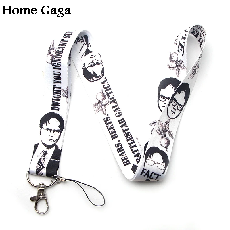 Homegaga офис, ТВ-шоу Дуайт Шрут шейный ремешки для ключей очки держатель для карт из Бисера Брелок для телефонов камеры лямки D1421