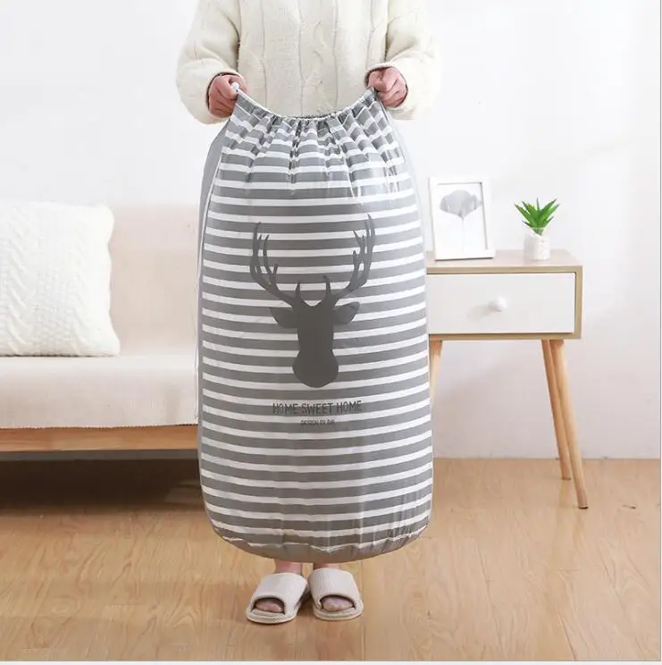 Dirty Clothes Hamper Organizer Large Waterproof Drawstring Laundry Bucket Bathroom kitchen Sundries Toy Storage Basket | Дом и сад