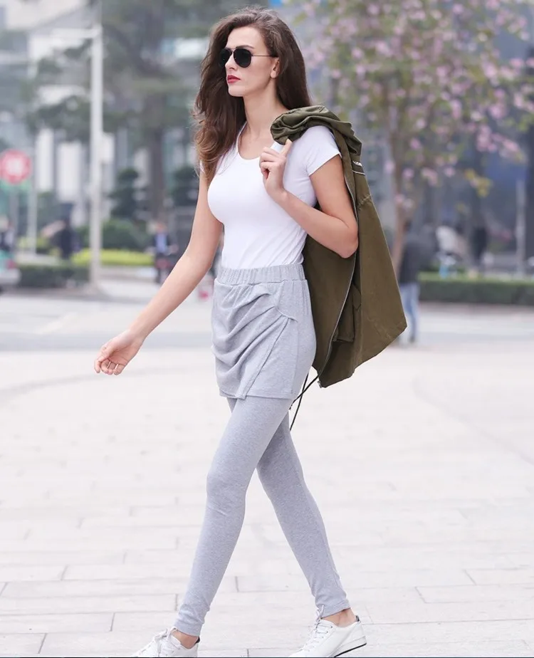 2017 горячие продажа мода стильный завод 2-в-1 обертывание юбка леггинсы низкой Moq