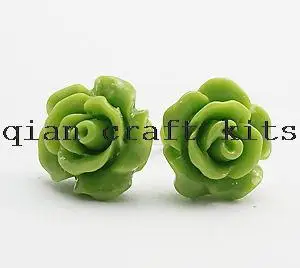 72 шт Подарочный набор 13 мм Цветок серьги гвоздики цветок из смолы или клипсы