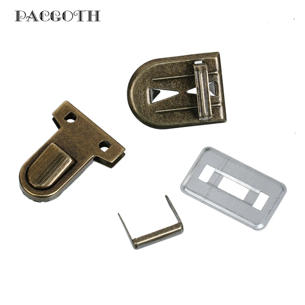 PACGOTH сплав на железной основе сумочка с замком застежкой Античная бронзовая 35 мм