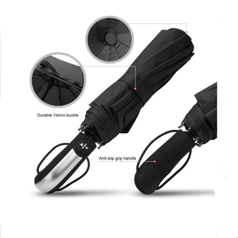 Windproof tri-fold umbrella automatic ladies car luxury windproof men's frame 10k | Дом и сад