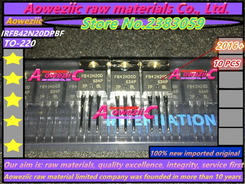 Aoweziic 100% new imported original IRFB42N20DPBF FB42N20D TO-220 MOS field effect tube 44A 200V | Электронные компоненты и