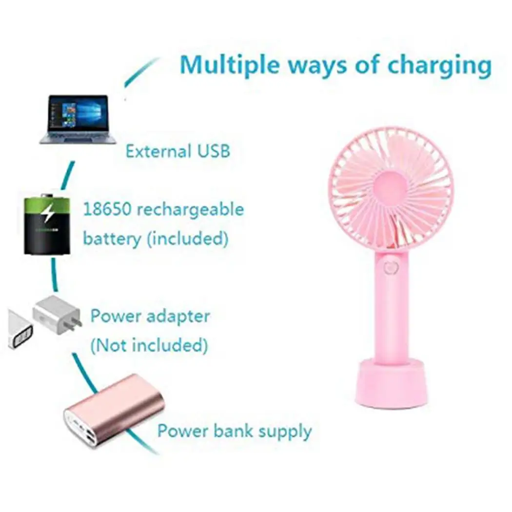 Мини портативный вентилятор кулер USB зарядка мини настольный перезаряжаемый и