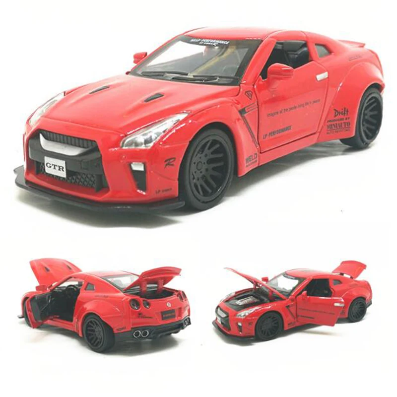 Модель автомобиля из сплава в масштабе 1:32 модель спортивного Nissan GTR игрушки для