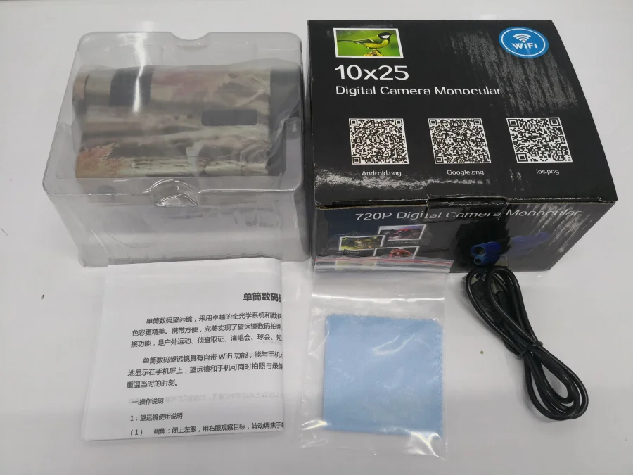 720P wifi HD Цифровой телескоп камера с 10X25 монокулярами и макс 32 Гб TF карта для записи видео бесплатное приложение удаленный мониторинг