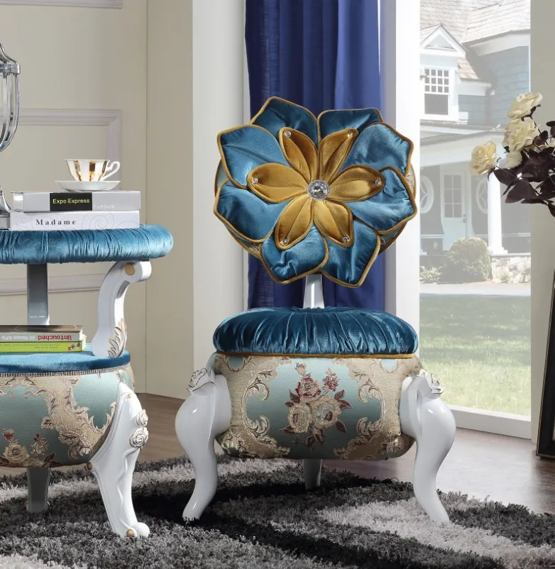 Европейский стиль красивый цветок диван стулья с центральным столом | Мебель