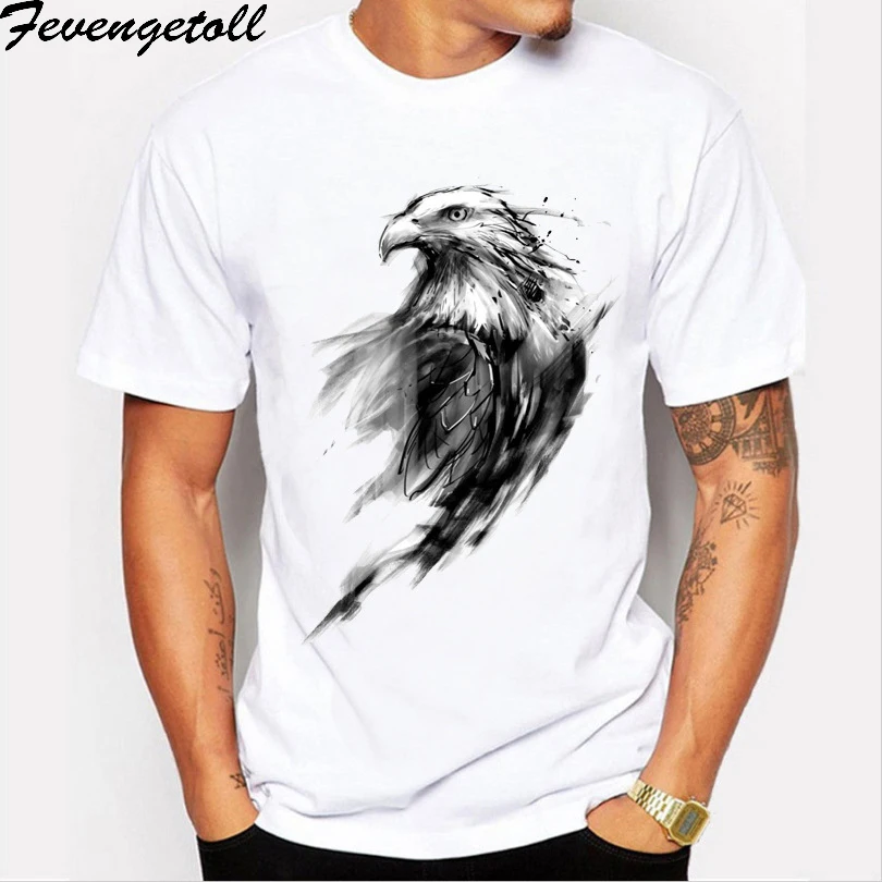 Мужская футболка с принтом орла в стиле Харадзюку|3d t shirt|t shirtmen summer |