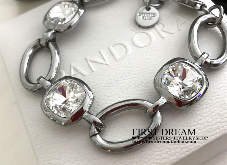 Лидер продаж модный белый квадратный золотистый браслет с кристаллами DYRBERG/KERN в